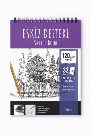 Thinkbook Eskiz A4  Spiralli Defter, A4