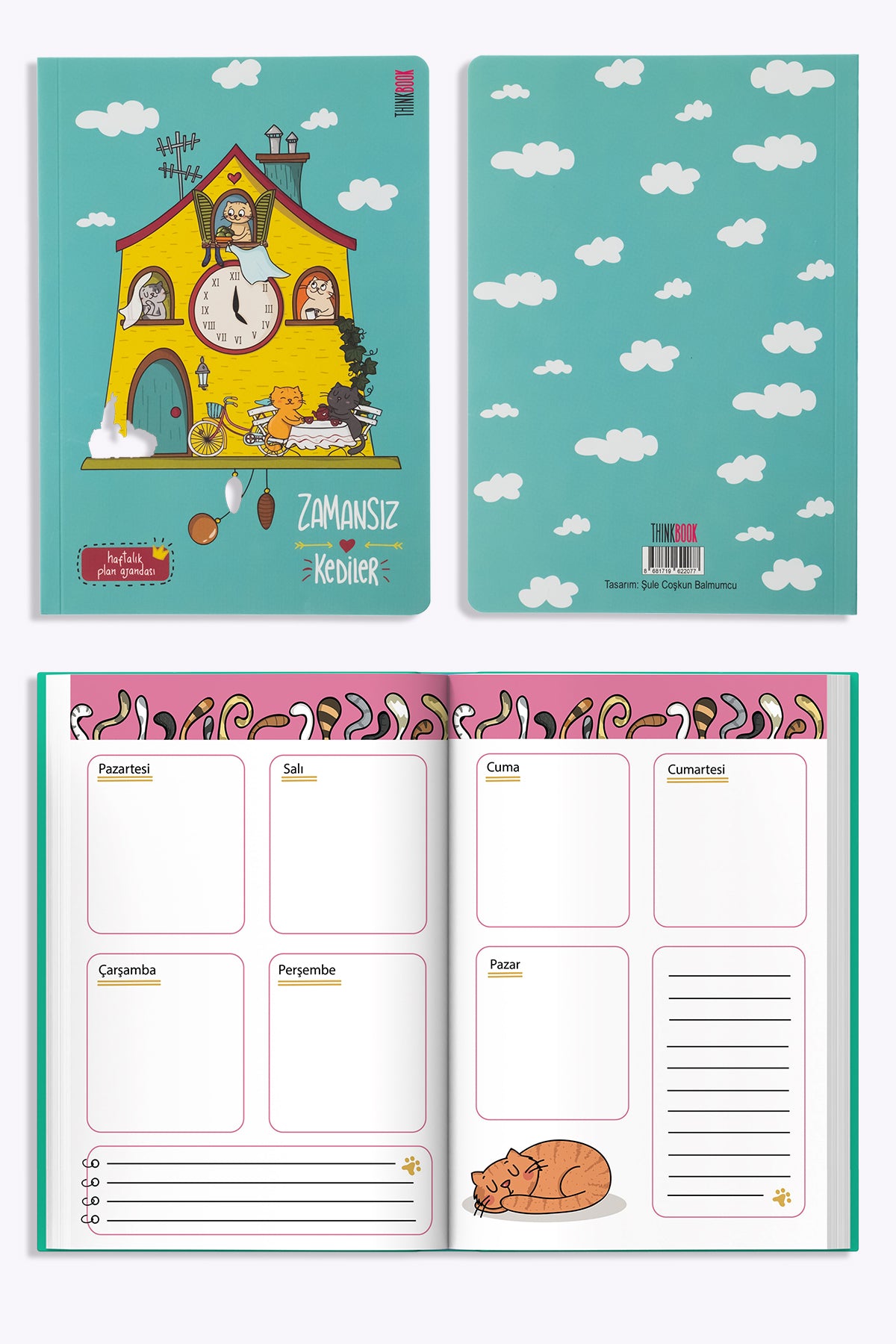 Thinkbook Saatli Köşk Zamansız Zamansız Ajanda, 15x21.5 cm - görünüm 5 / 6