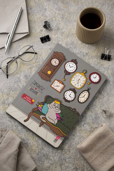 Thinkbook Zamansız Kedi Saatler Zamansız Ajanda, 15x21.5 cm