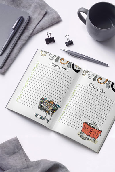 Thinkbook Zamansız Kedi Saatler Zamansız Ajanda, 15x21.5 cm